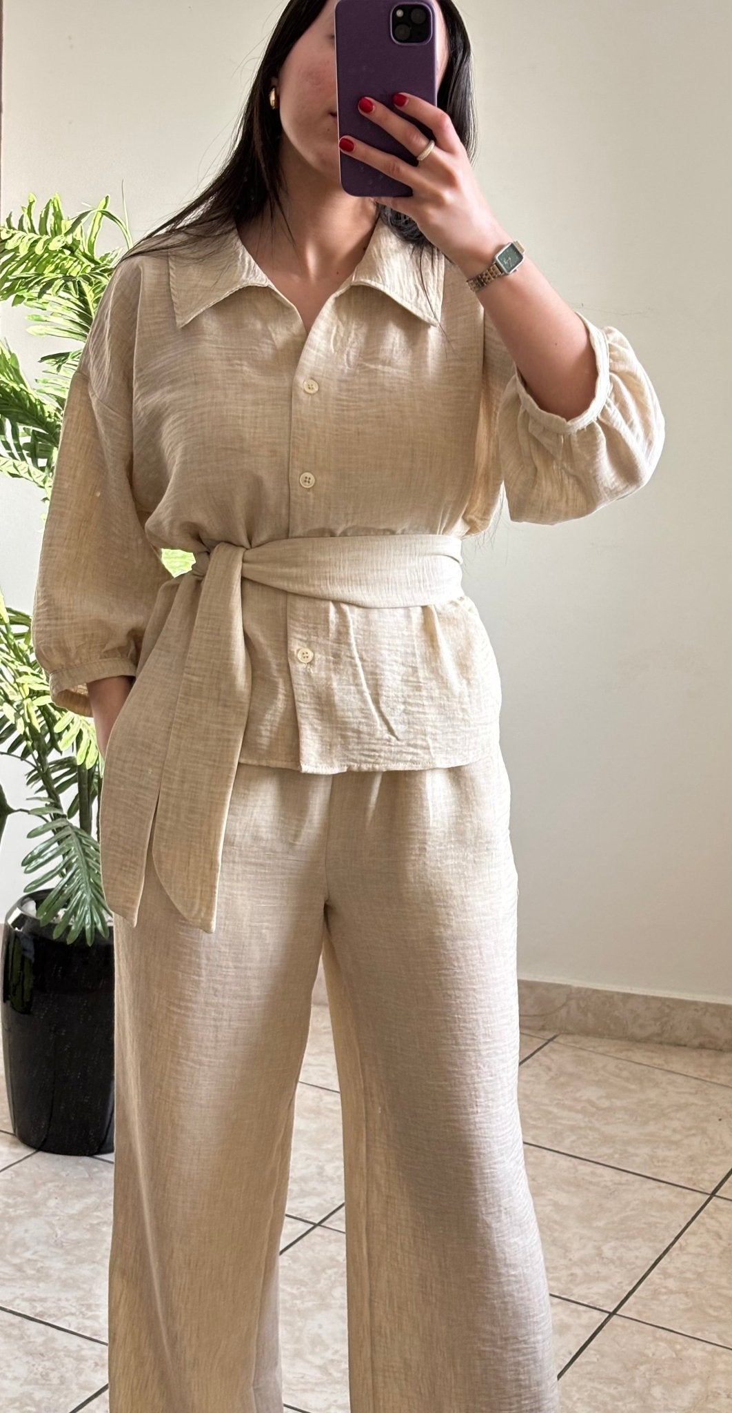 Ensemble moderne en lin - اونسوبل أنيق بقصة عصرية - Billamod