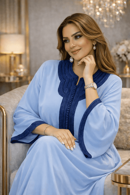 قفطان مغربي أنيق بتصميم راقٍ وتفاصيل تقليدية فاخرة - Billamod