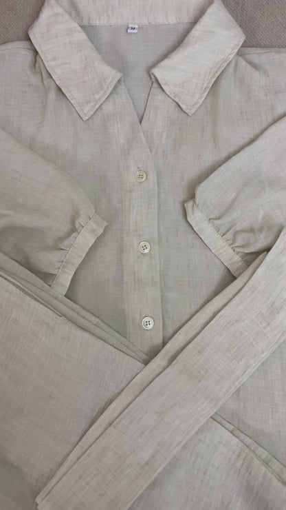 Ensemble moderne en lin 100% italien