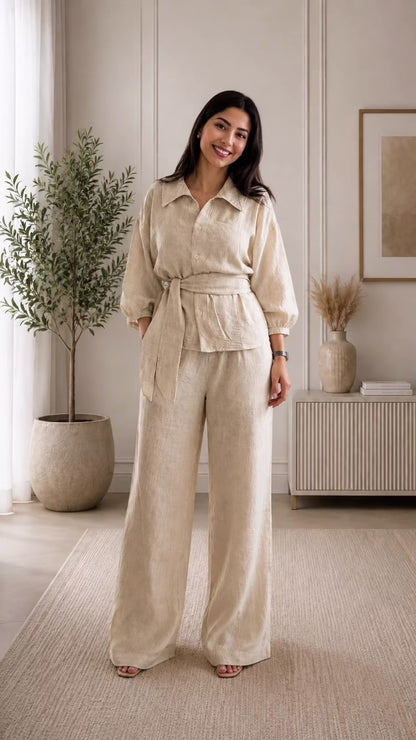 Ensemble moderne en lin 100% italien